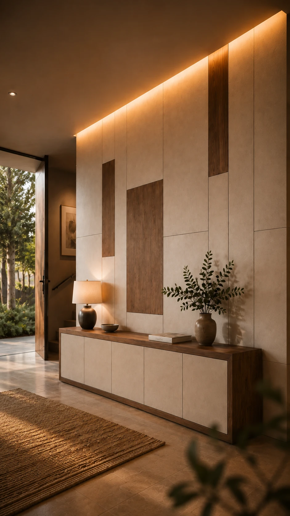 Composizione IconicWall Flat in un living