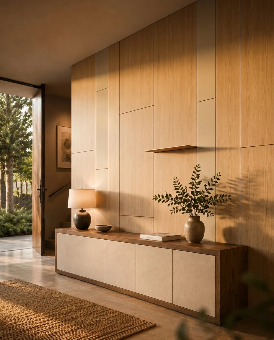 Living con sistema IconicWall Shelf e mensola magnetica integrata